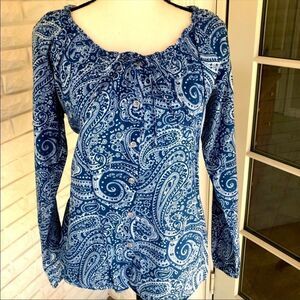 Liz & co. Blue Blouse